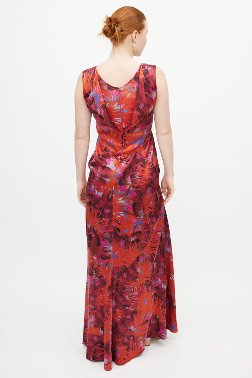 Erdem Red 
Multicolour Floral Dress