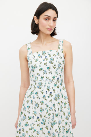 Erdem White 
Multicolour Floral Polly Dress