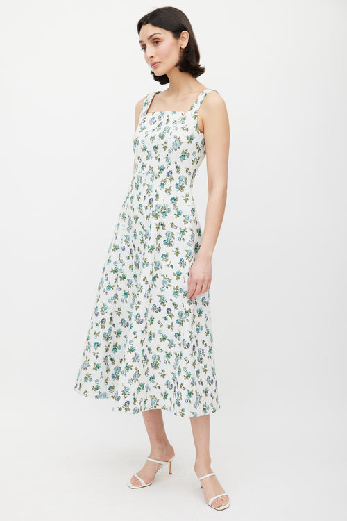 Erdem White 
Multicolour Floral Polly Dress