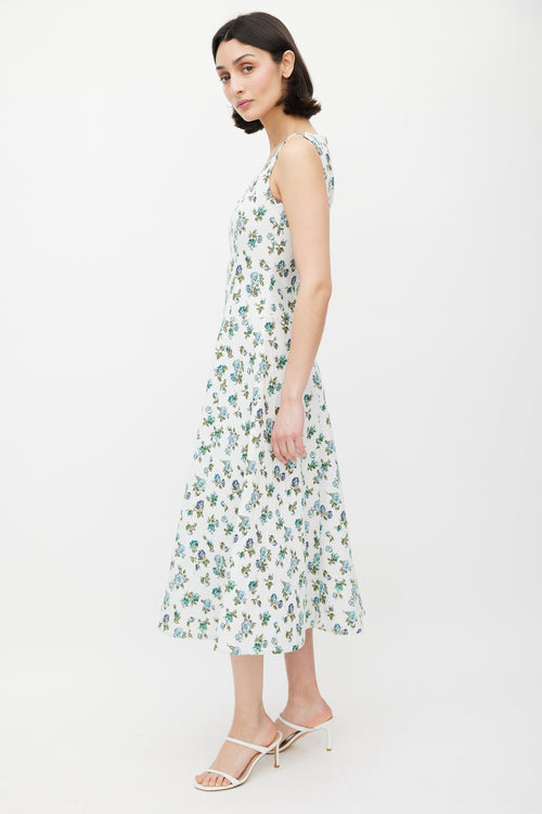 Erdem White 
Multicolour Floral Polly Dress