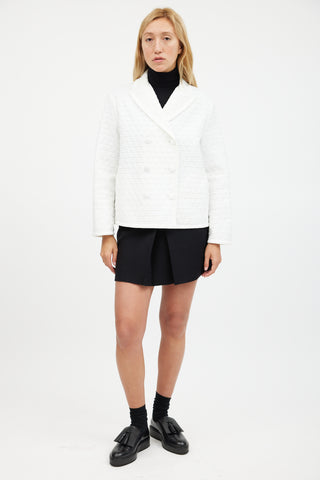 Ermano Scervino White Nylon Quilted Jacket