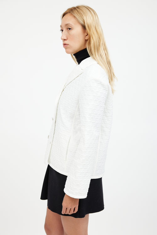 Ermano Scervino White Nylon Quilted Jacket