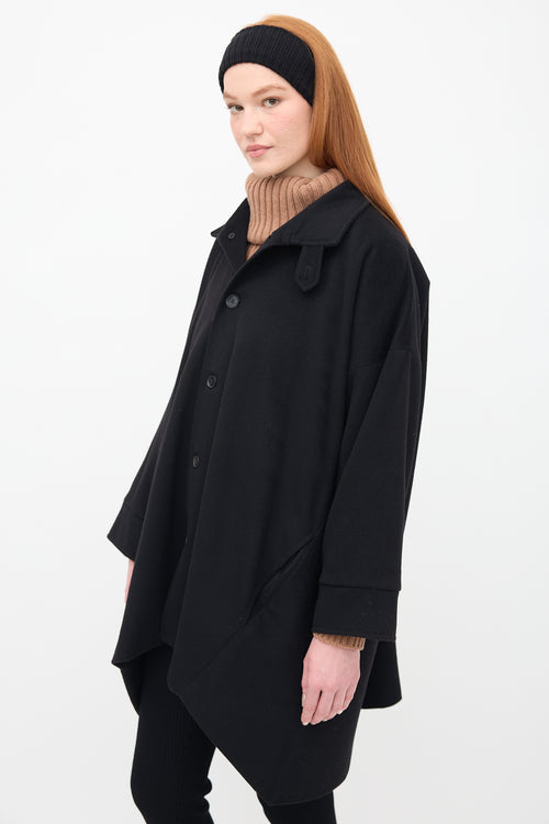 Eskandar Black Wool 
Cashmere Coat