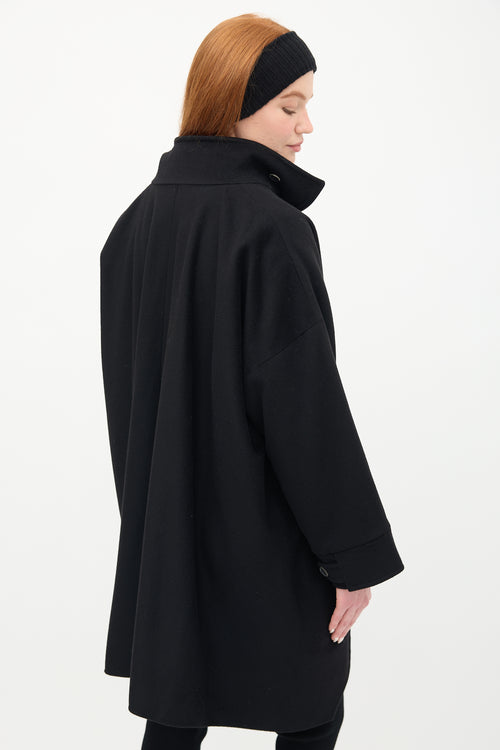 Eskandar Black Wool 
Cashmere Coat