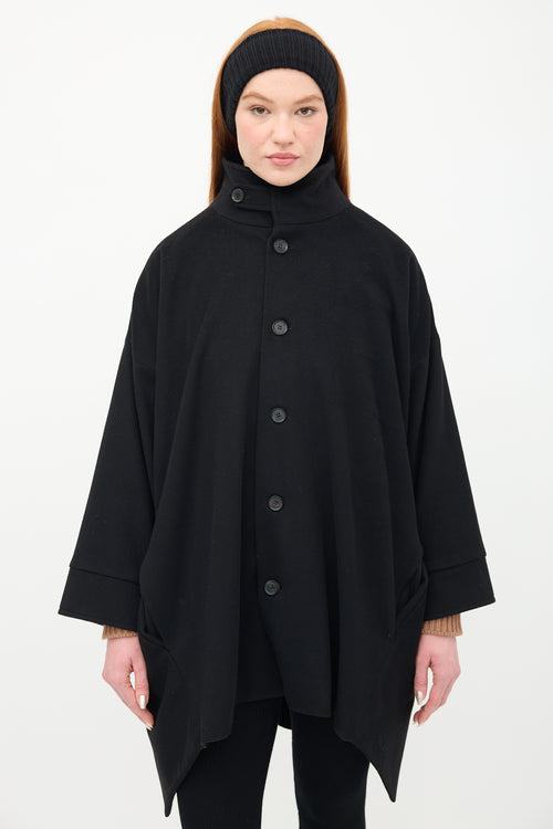 Eskandar Black Wool 
Cashmere Coat