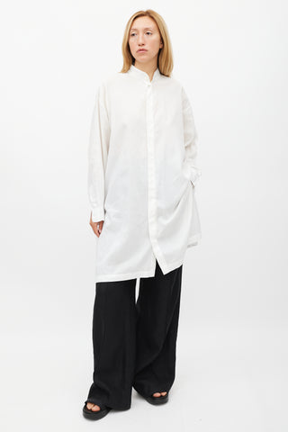 Eskandar White Shirt Dress