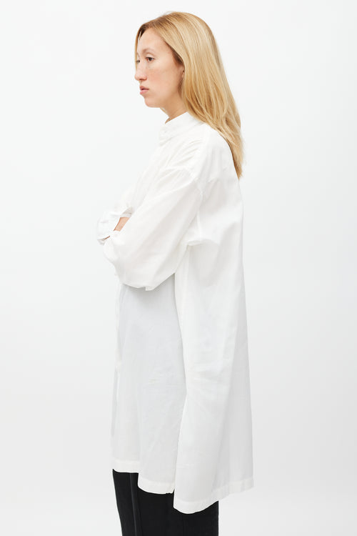 Eskandar White Shirt Dress