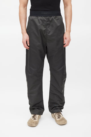 Essentials Grey Nylon Logo Trouser