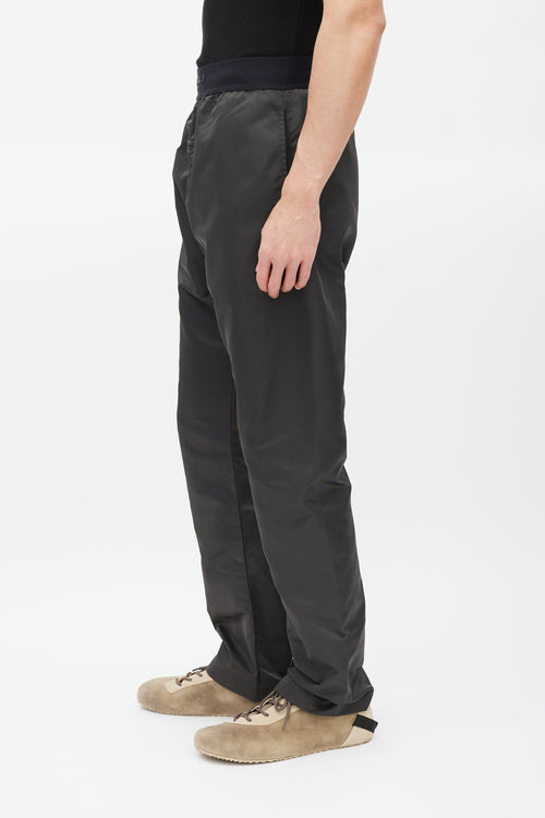 Essentials Grey Nylon Logo Trouser