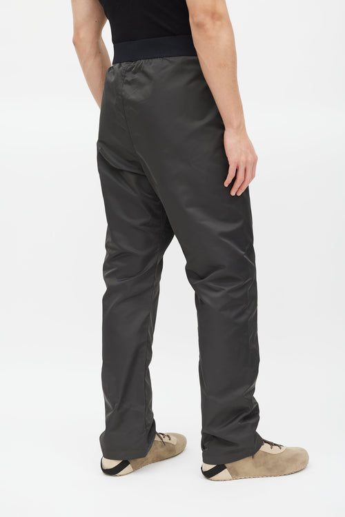 Essentials Grey Nylon Logo Trouser