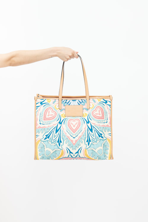 Etro Beige 
Multicolour Woven Globetrotter Tote Bag