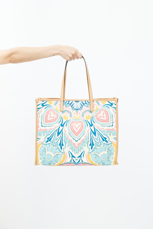 Etro Beige 
Multicolour Woven Globetrotter Tote Bag