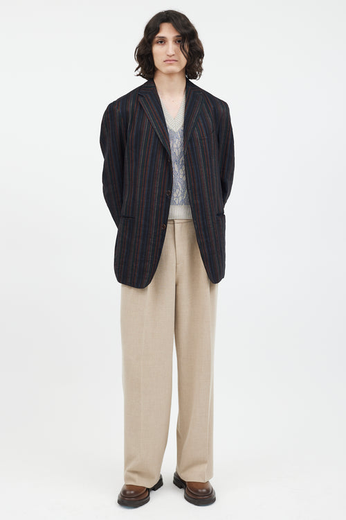 Etro Black 
Multi Stripe Blazer