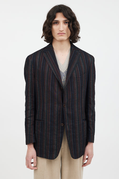 Etro Black 
Multi Stripe Blazer