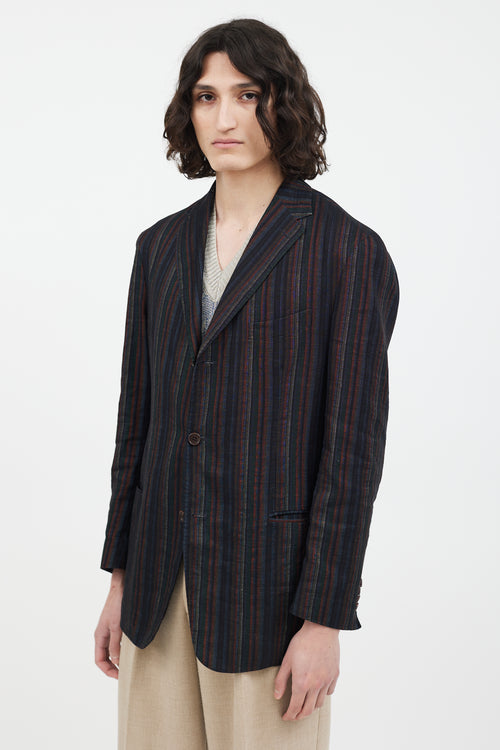 Etro Black 
Multi Stripe Blazer