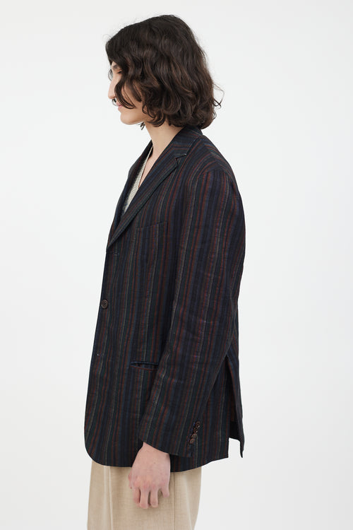 Etro Black 
Multi Stripe Blazer