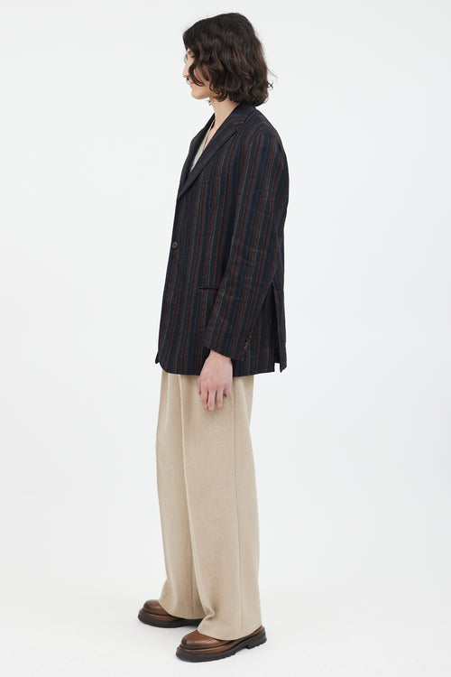 Etro Black 
Multi Stripe Blazer