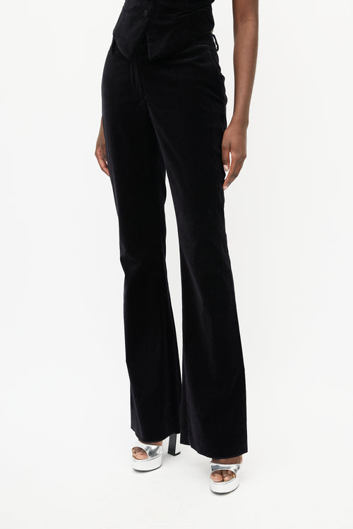 Etro Black Velvet Vest 
Pant Suit