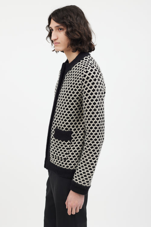 Etro Black 
White Knit Cardigan