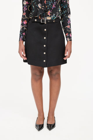 Etro Wool Belted Skirt