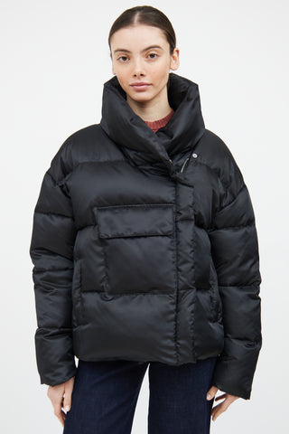 Etro Black 
Multi Down Graphic Puffer Jacket