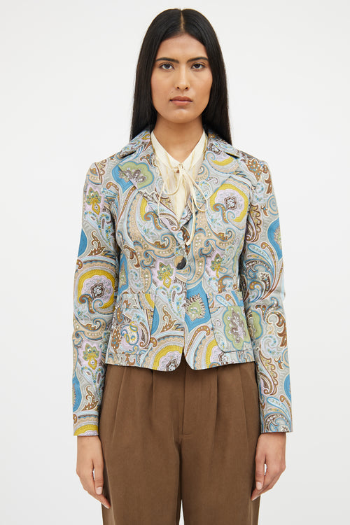 Etro Blue 
Multi Paisley Blazer