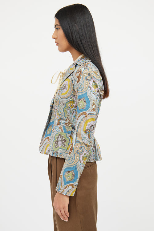 Etro Blue 
Multi Paisley Blazer