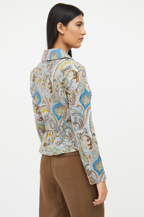 Etro Blue 
Multi Paisley Blazer