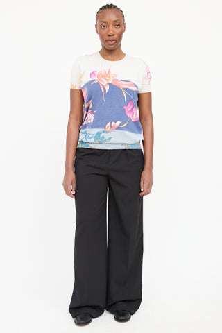 Etro Silk Floral Knit Top