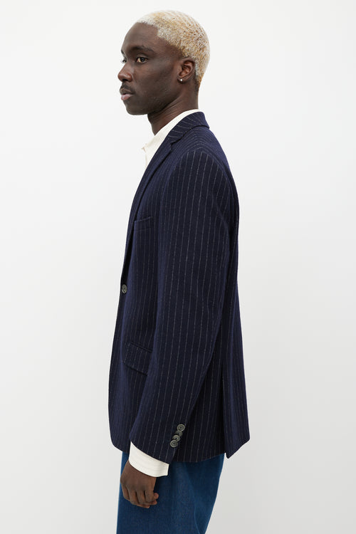 Etro Blue 
White Pinstripe Blazer