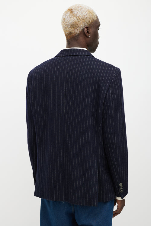 Etro Blue 
White Pinstripe Blazer