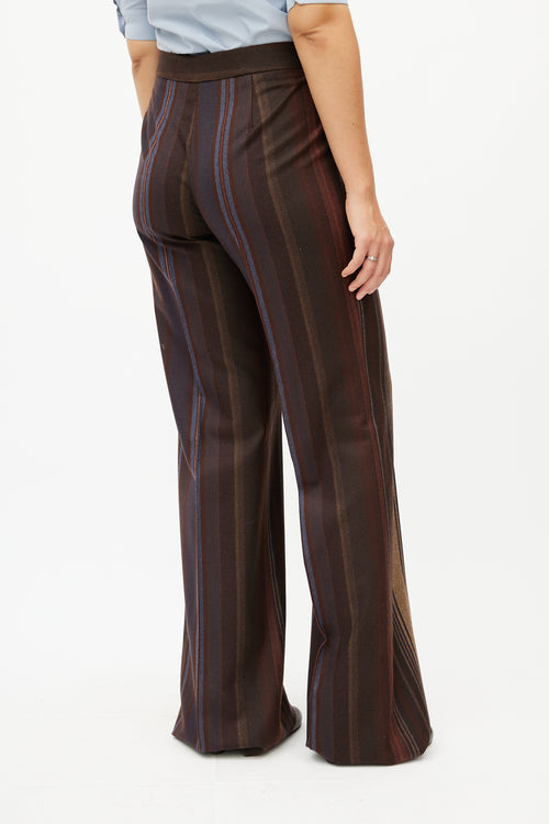 Etro Brown 
Multicolour Striped Two Piece Suit