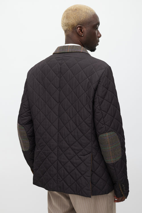 Etro Brown Quilted Corduroy Blazer