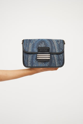 Etro Blue Denim 
Paisley Crossbody Bag