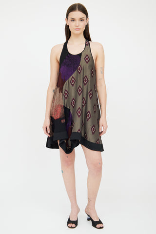 Etro Black Multi Colour Graphic Dress