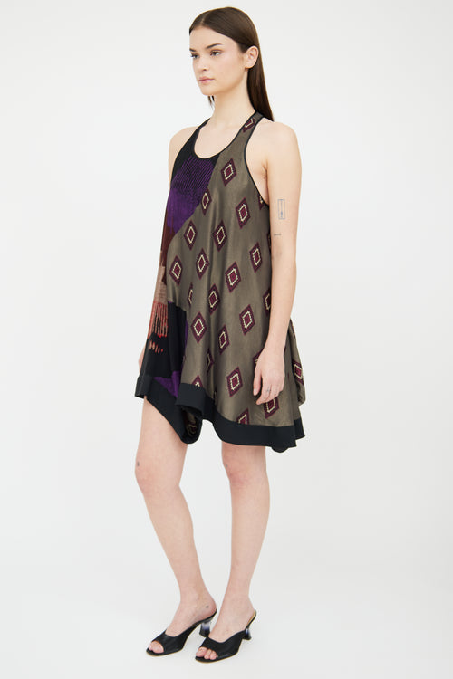 Etro Black Multi Colour Graphic Dress