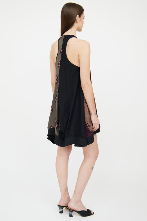 Etro Black Multi Colour Graphic Dress