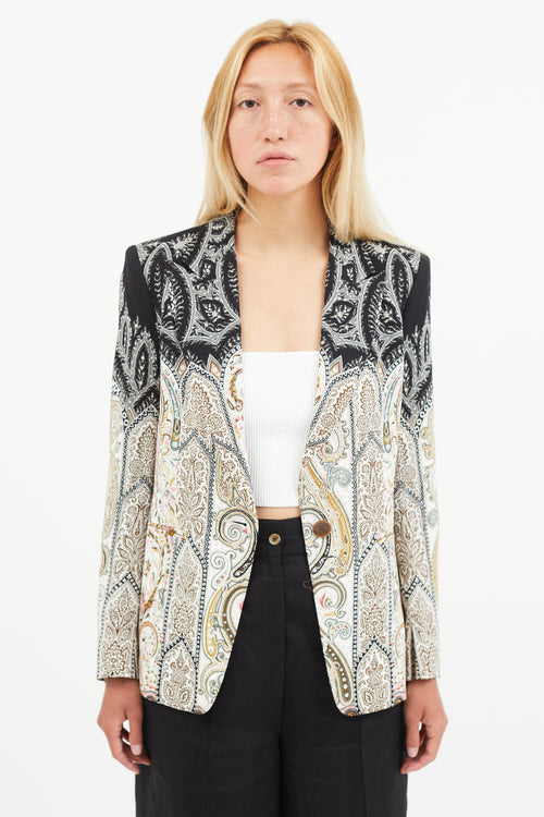 Etro Multicolour Gradient Paisley Blazer