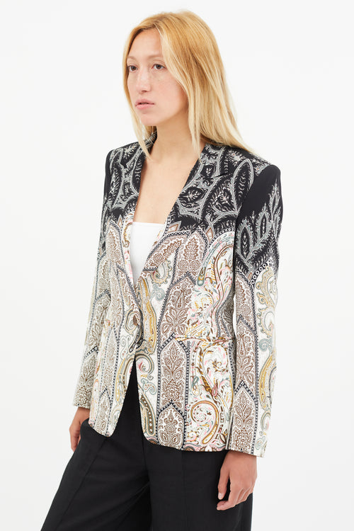 Etro Multicolour Gradient Paisley Blazer