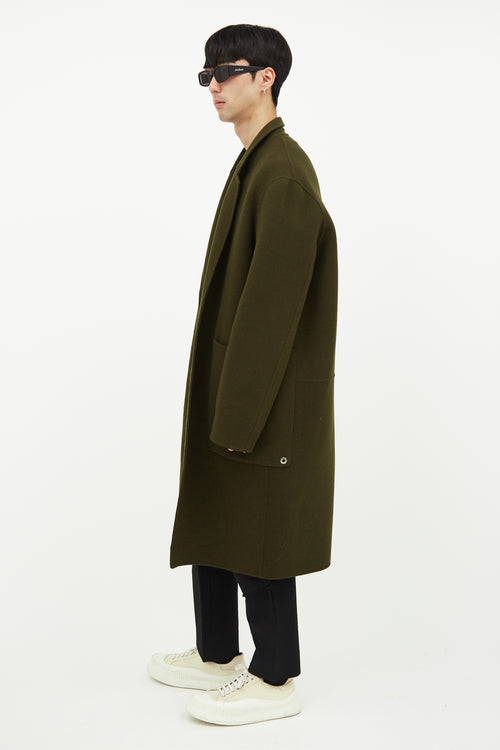 Études Green Wool Coat