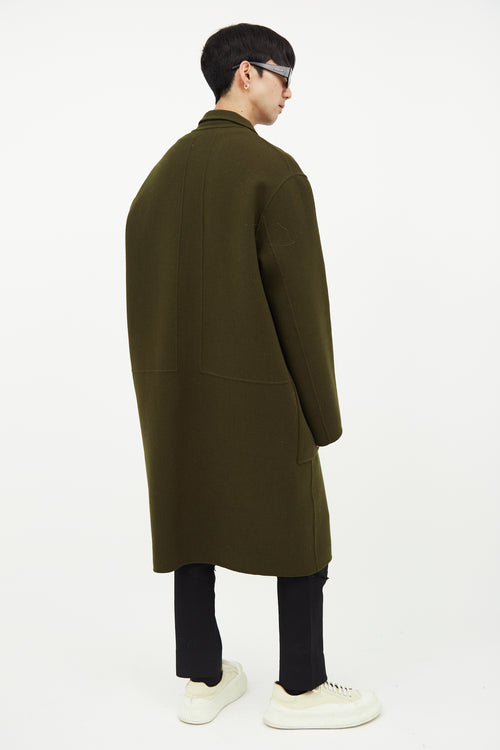 Études Green Wool Coat