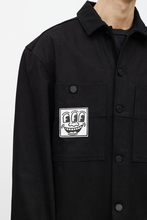 Etudes X Keith Haring Black Embroidered Jacket