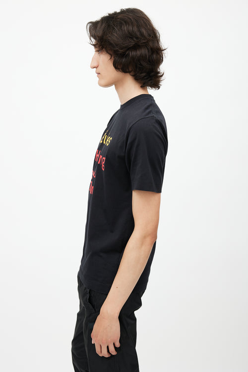 Études x Keith Haring Black 
Multicolour Logo T-Shirt