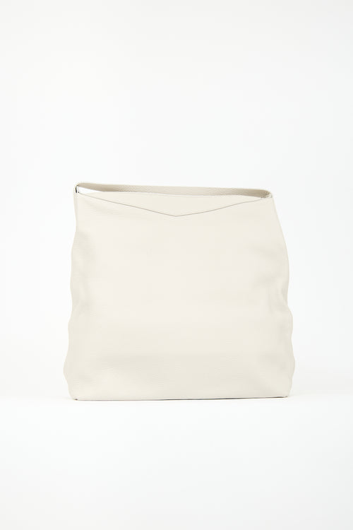 Everlane Cream Leather The Boss Bag