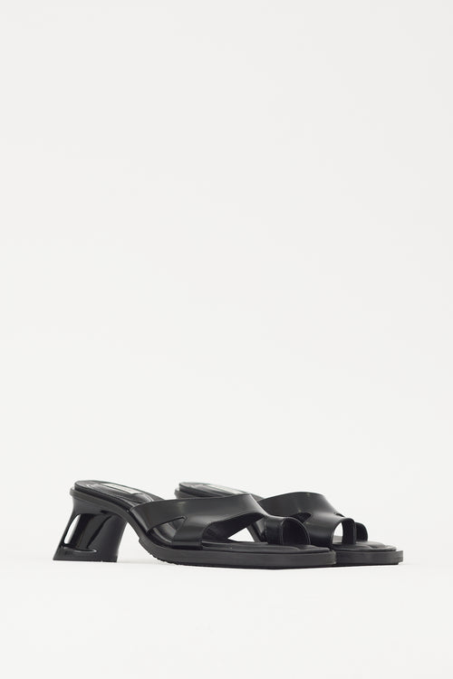 Eytys Black Leather Ava Cutout Heel