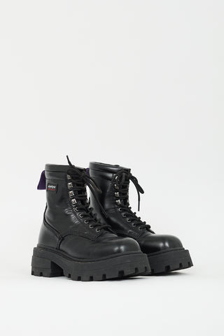 Eytys Black Leather Michigan Combat Boot