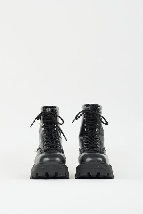 Eytys Black Leather Michigan Combat Boot