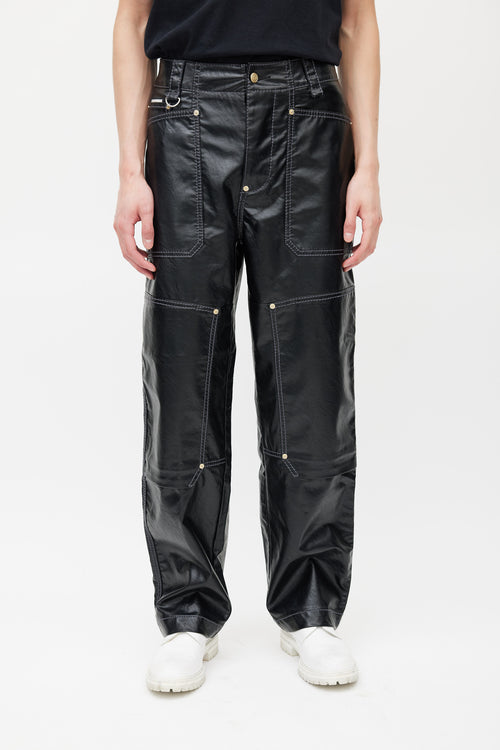 Eytys Black Vegan Patent Leather Trouser