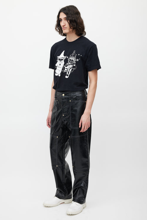 Eytys Black Vegan Patent Leather Trouser