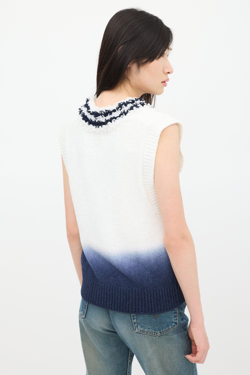 Eytys Cream 
Navy Knit Ombre Vest